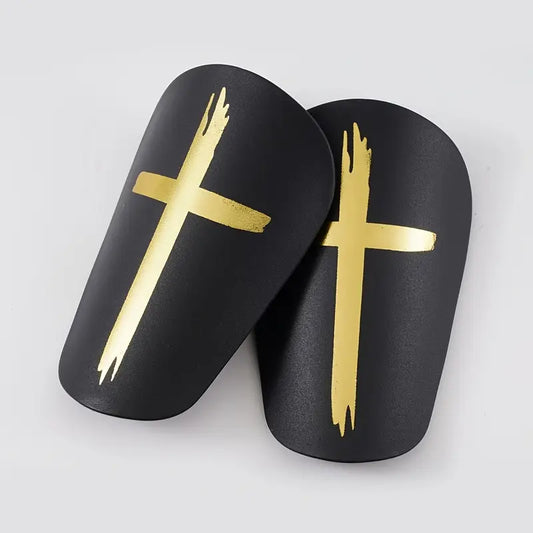 MIni shin pads with God's Cross